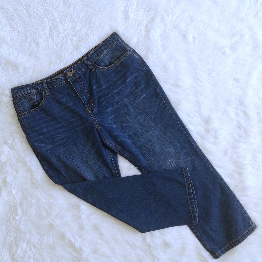 Women's Denim Capri Pant Plus Size 14